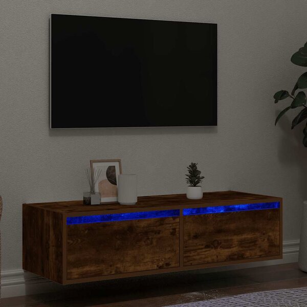 VidaXL TV skříňka s LED osvětlením 100X35,5x25 cm [860241] Barva: Černý dub