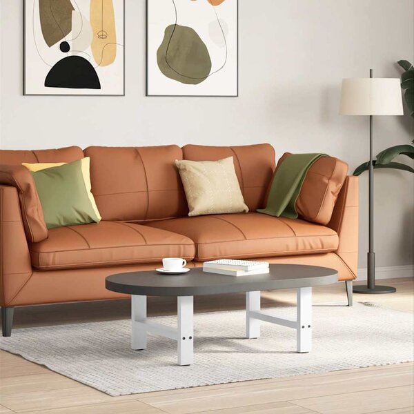 VidaXL Nohy konzolového stolku 2 ks ocelové [4013252] Barva: Bílá, Velikost: 38 x (72-73) cm