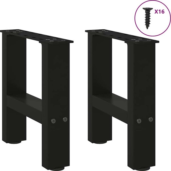 VidaXL Nohy konzolového stolku 2 ks ocelové [4013252] Barva: Bílá, Velikost: 38 x (72-73) cm