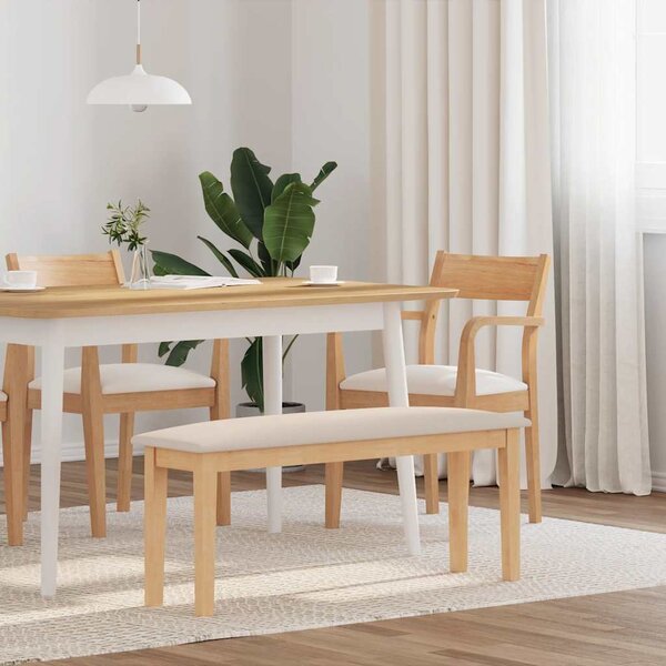 VidaXL Lavice 110 cm z masivního dřeva s gumou [4102602] Barva: Přírodní