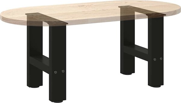 VidaXL Nohy konzolového stolku 2 ks ocelové [4013252] Barva: Bílá, Velikost: 38 x (72-73) cm