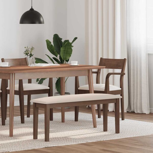 VidaXL Lavice 110 cm z masivního dřeva s gumou [4102602] Barva: Přírodní