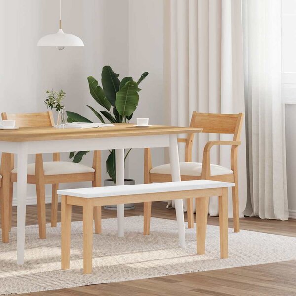 VidaXL Lavice 110 cm z masivního dřeva s gumou [4102602] Barva: Přírodní