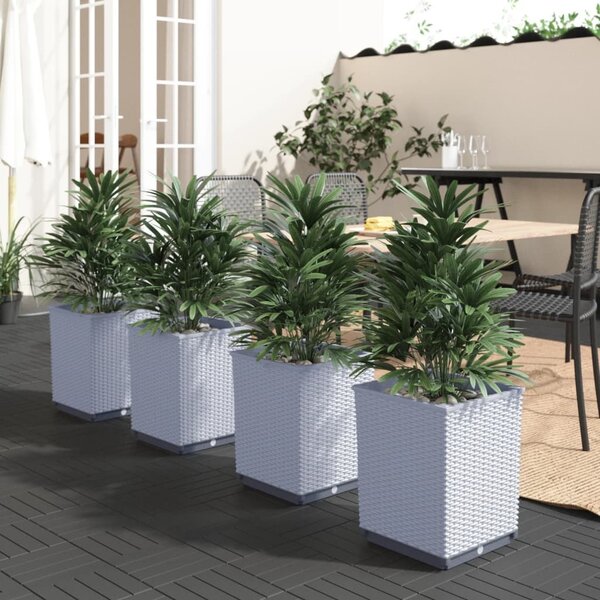 VidaXL Truhlíky 4 ks 30 x 30 x 37 cm polypropylen [364185] Barva: Hnědá