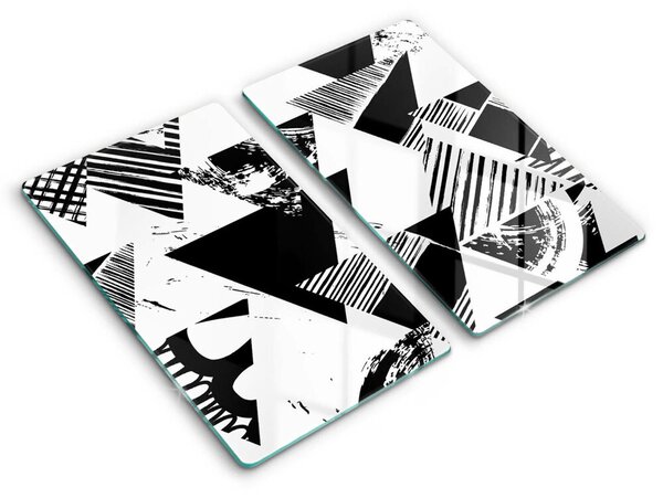 Sklo za varnou desku Geometrické trojúhelníky