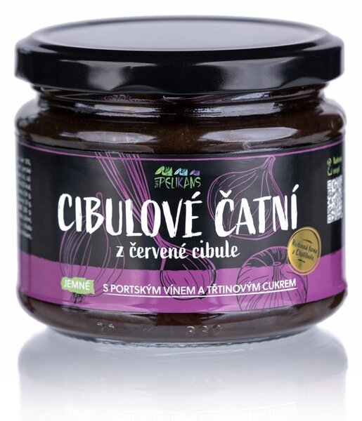 Cibulové čatní z červené cibule jemné 250 g