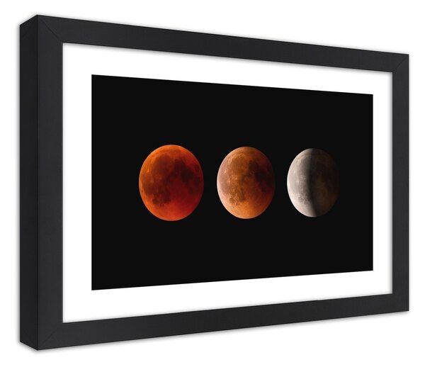 Gario Plakát Fáze Měsíce Barva rámu: Černá, Velikost: 30 x 20 cm