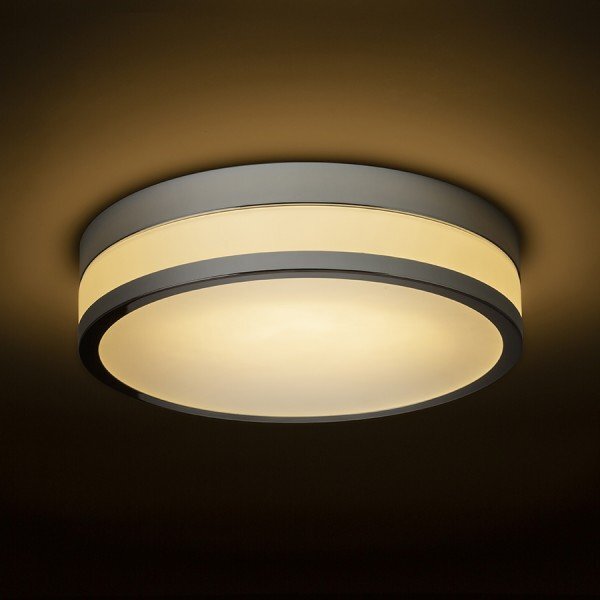 CIRA LED 35 stropní opálové sklo/chrom 230V LED 24W IP44 3000K - RED - DESIGN RENDL