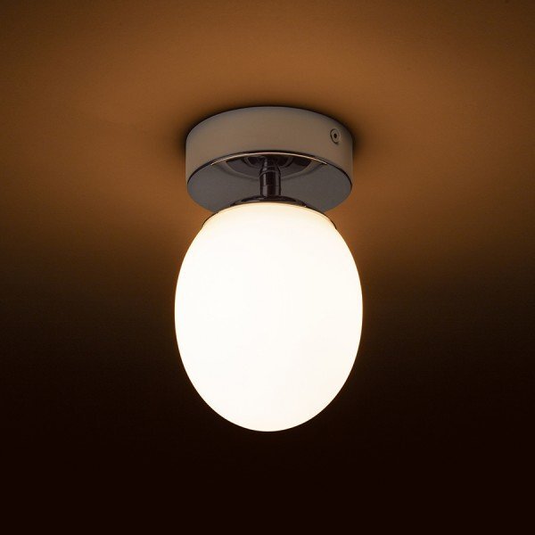 MERINGUE 11 stropní opálové sklo/chrom 230V LED G9 9W IP44 - RED - DESIGN RENDL