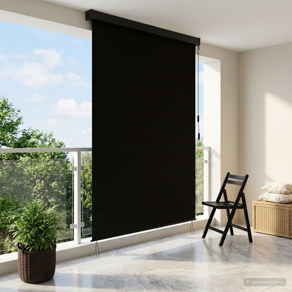 VidaXL Roleta Textil a hliník [145944] Barva: Modro-bílá, Velikost: 200 x 250 cm