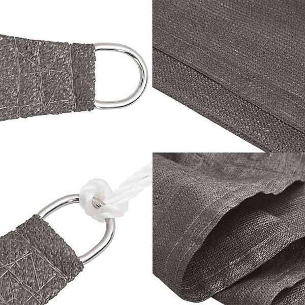 VidaXL Stínicí plachta 160 g/m² HDPE [311150] Barva: světle šedá, Velikost: 2 x 2 x 2 m