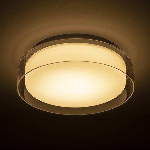 VENICE LED 30 stropní čiré sklo/opálové sklo/chrom 230V LED 12W IP44 3000K - RED - DESIGN RENDL