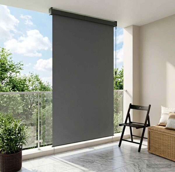 VidaXL Roleta Textil a hliník [145944] Barva: Modro-bílá, Velikost: 200 x 250 cm