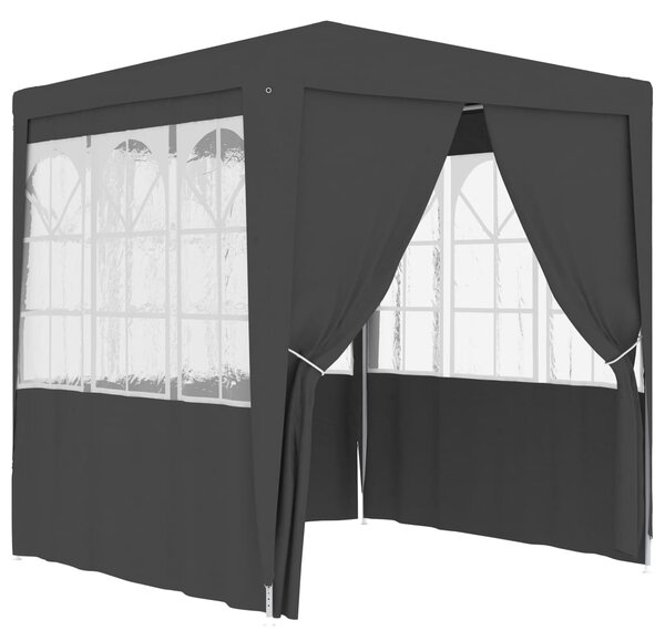 Profesionální party stan s bočnicemi 2x2 m antracitový 90 g/m²