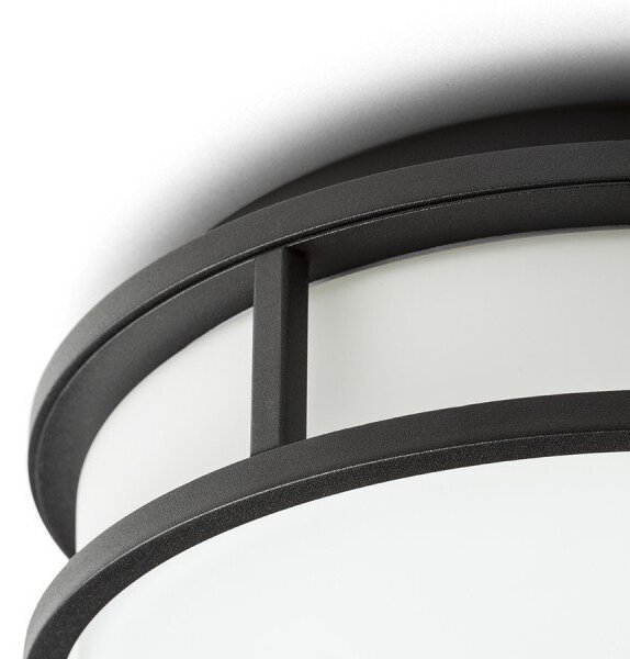 GRANDE LED 25 stropní opálové sklo/černá 230V LED 12W IP44 3000K - RED - DESIGN RENDL
