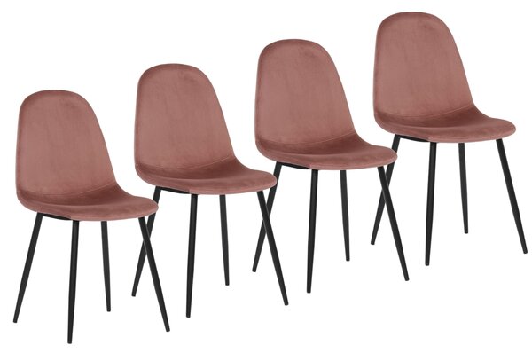 INLEA Jídelní židle 4 kusy POPPY - růžová