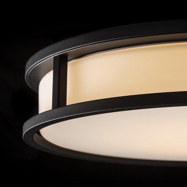 GRANDE LED 35 stropní opálové sklo/černá 230V LED 24W IP44 3000K - RED - DESIGN RENDL