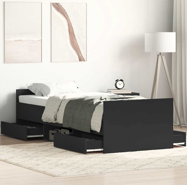 VidaXL Rám postele bez matrace Technické dřevo [3203798] Barva: dub artisan, Velikost: 90 x 200 cm (rám 203 x 93 x 50 cm)
