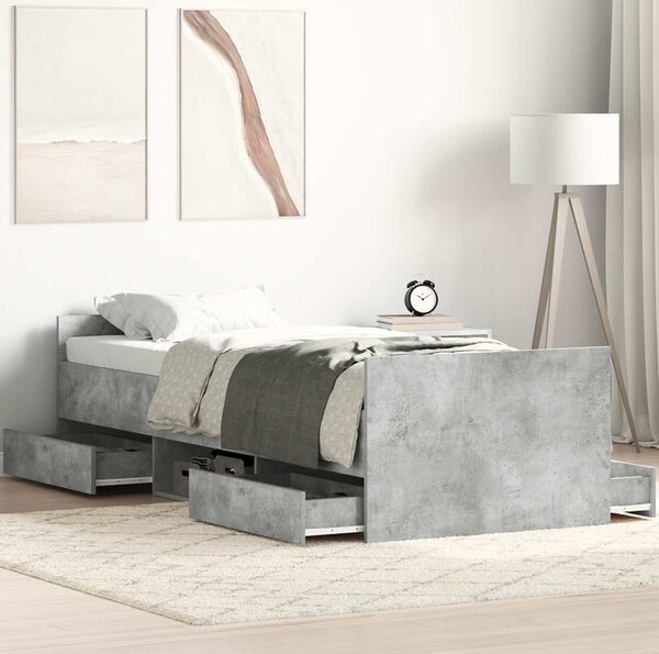 VidaXL Rám postele bez matrace Technické dřevo [3203798] Barva: dub artisan, Velikost: 90 x 200 cm (rám 203 x 93 x 50 cm)