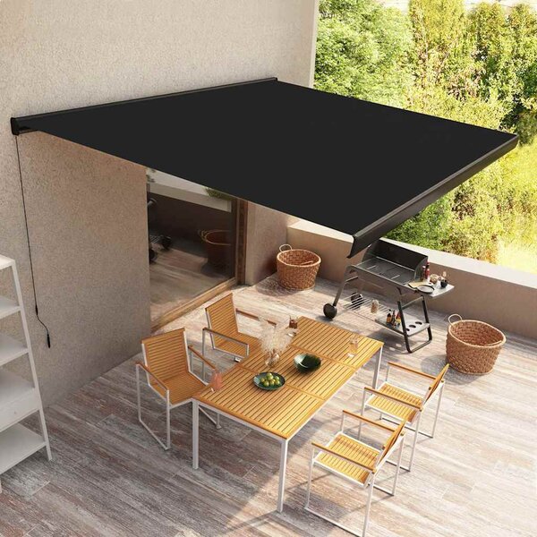 VidaXL Kazetová markýza s ručním ovládáním [274874] Barva: Krémová (bílý rám), Velikost: 4 × 3 m