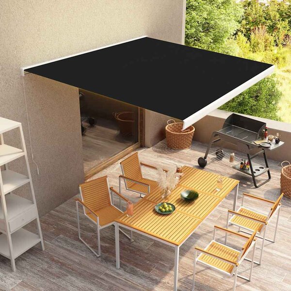 VidaXL Kazetová markýza s ručním ovládáním [274874] Barva: Krémová (bílý rám), Velikost: 4 × 3 m