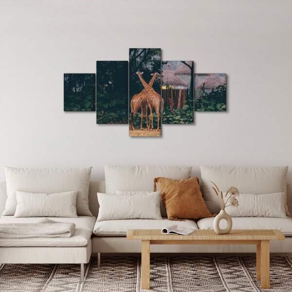 Obraz dvou žiraf (125x70 cm)
