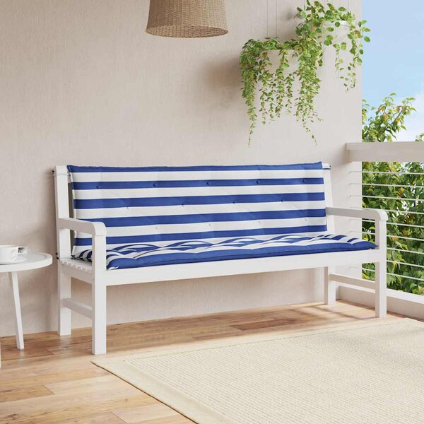 VidaXL Poduška na zahradní lavici 100 x (50+50) x 7 cm oxford [361711] Barva: Vícebarevný, Velikost: 150 cm