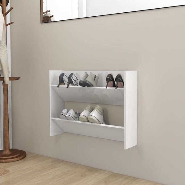 VidaXL Skříň na obuv Kompozitní dřevo [806757] Barva: Betonová šedá, Velikost: 60 x 18 x 90 cm