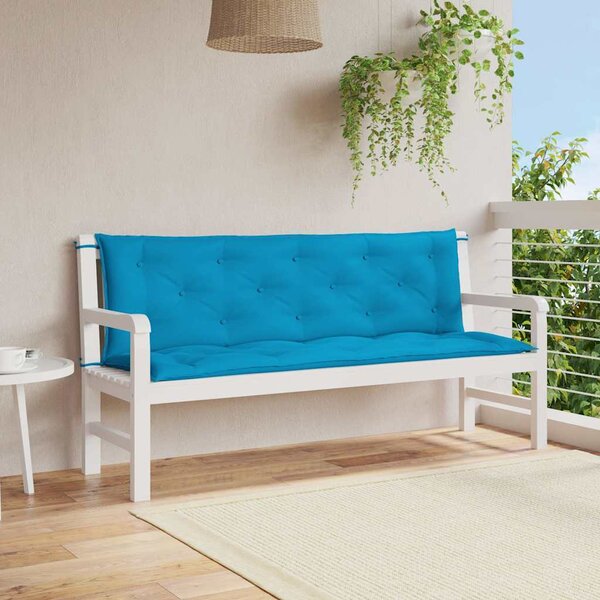 VidaXL Poduška na zahradní lavici 100 x (50+50) x 7 cm oxford [361711] Barva: Vícebarevný, Velikost: 150 cm