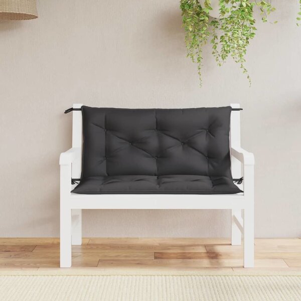 VidaXL Podušky na zahradní lavici 2 ks látka oxford [361660] Barva: antracitová, Velikost: 120 x 50 x 7 cm