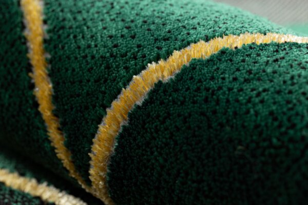 Koberec EMERALD exkluzivní 1016 glamour, styl art deco, marmur lahvově zelený / zlatý