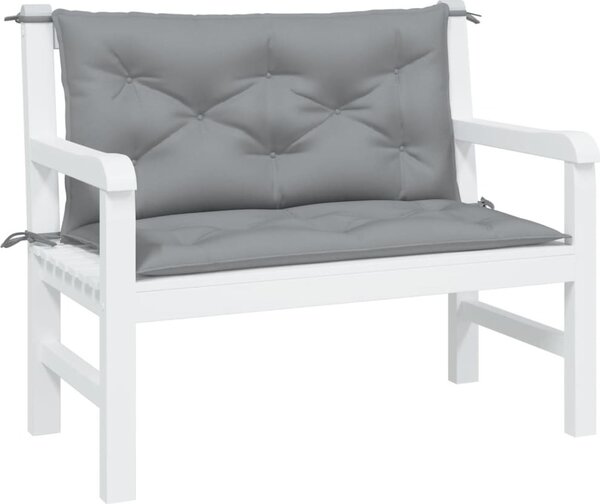 VidaXL Podušky na zahradní lavici 2 ks látka oxford [361660] Barva: antracitová, Velikost: 120 x 50 x 7 cm