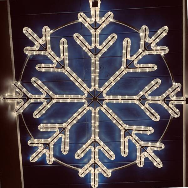 DECOLED Easy Fix 2D LED světelná vločka II, závěsná, Ø 80 cm, teple bílá, hliník