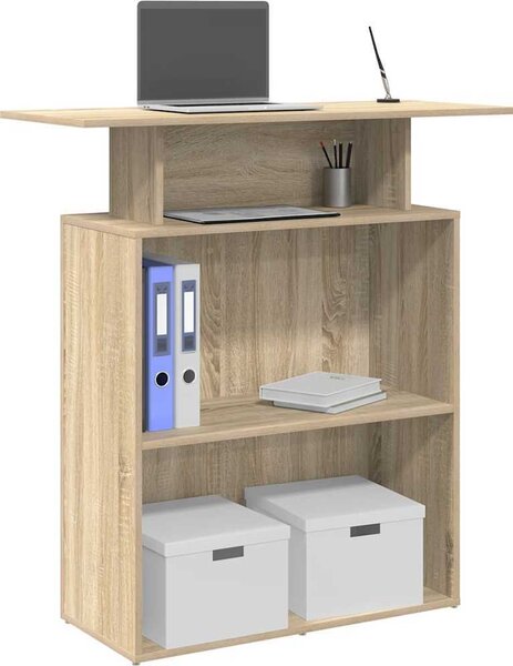 VidaXL Recepční stůl 100x40x104 cm kompozitní dřevo [859055] Barva: Černá