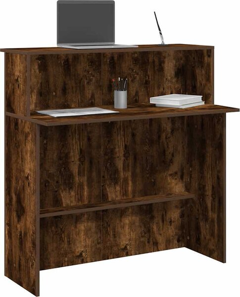VidaXL Recepční stůl 100x50x103,5 cm, konstrukční dřevo [859029] Barva: Betonová šedá