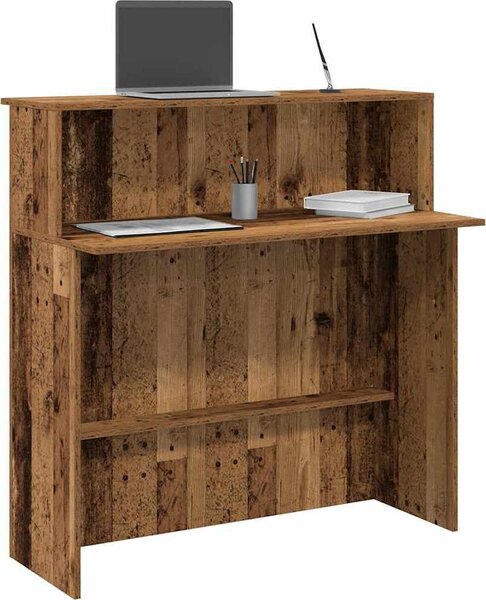 VidaXL Recepční stůl 100x50x103,5 cm, konstrukční dřevo [859029] Barva: Betonová šedá