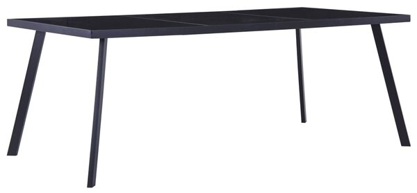 Jídelní stůl černý 200 x 100 x 75 cm tvrzené sklo
