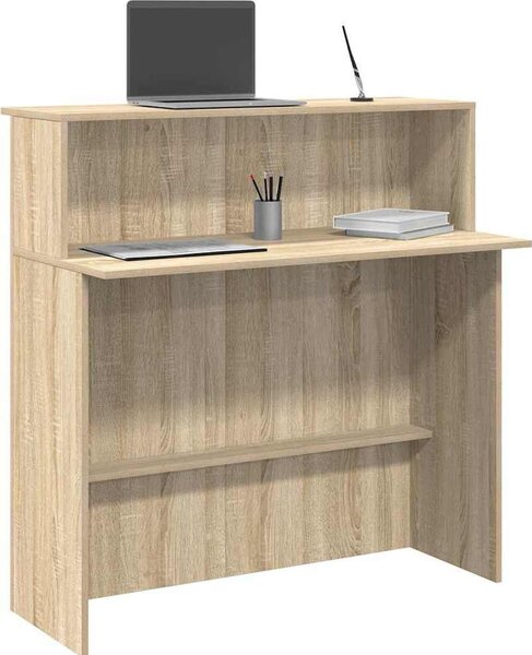 VidaXL Recepční stůl 100x50x103,5 cm, konstrukční dřevo [859029] Barva: Betonová šedá