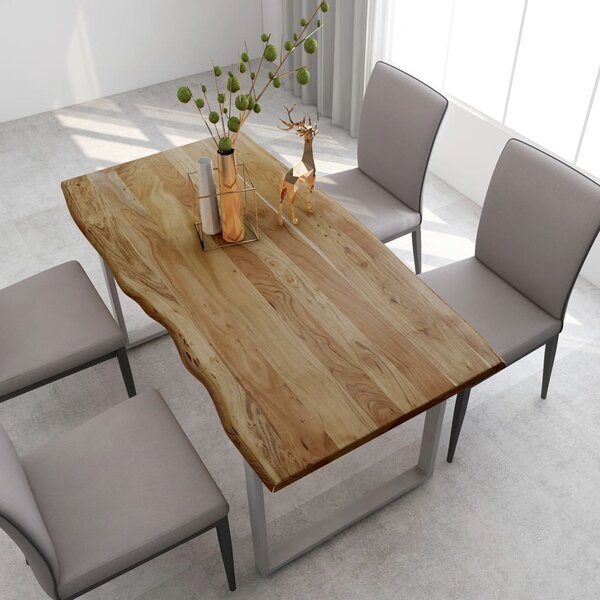 Jídelní stůl 160 x 80 x 76 cm masivní akáciové dřevo