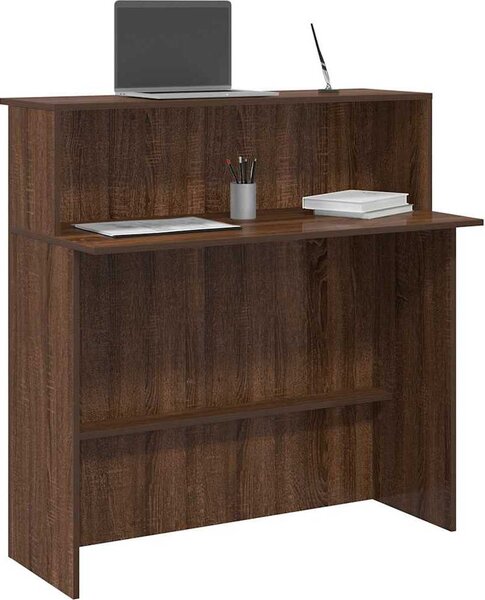 VidaXL Recepční stůl 100x50x103,5 cm, konstrukční dřevo [859029] Barva: Betonová šedá