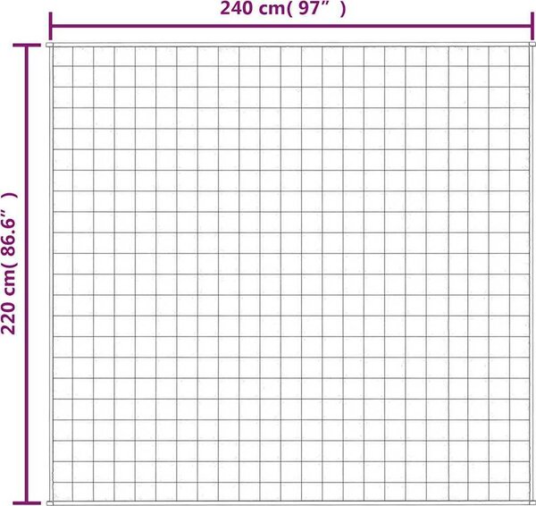 VidaXL Zátěžová deka 11 kg Textil [3154844] Barva: Šedá, Velikost: 155 x 220 cm