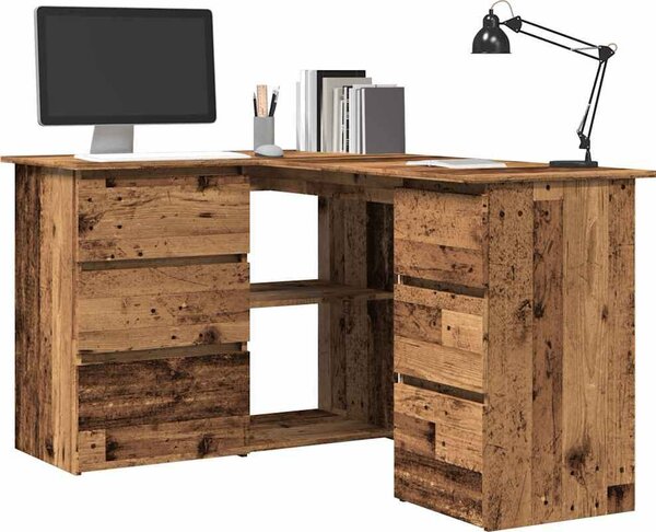 VidaXL Rohový psací stůl 145 x 100 x 76 cm dřevotříska [801092] Barva: dub artisan