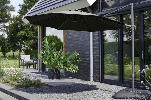 Shadowflex slunečník s boční nohou, průměr 300 cm - Royal Grey