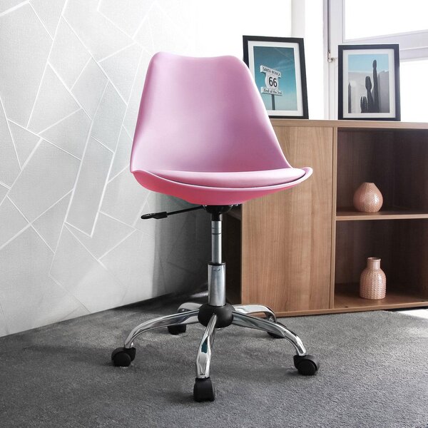 OTOČNÁ ŽIDLE, vzhled kůže, pink MID.YOU - Online Only kancelářské židle, Online Only