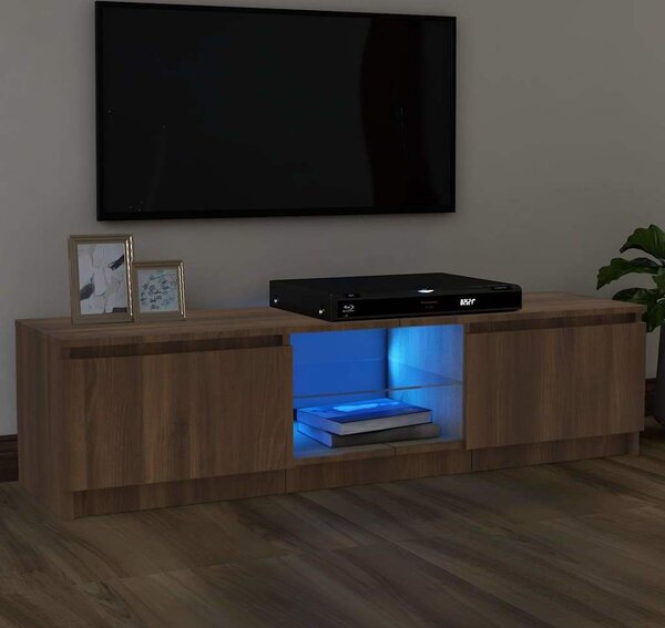 VidaXL TV skříňka s LED osvětlením [856347] Barva: dub artisan, Velikost: 120 x 30 x 36 cm