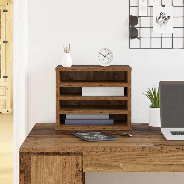 VidaXL Organizér na stůl 36 x 26 x 29,5 cm [848046] Barva: Bílá