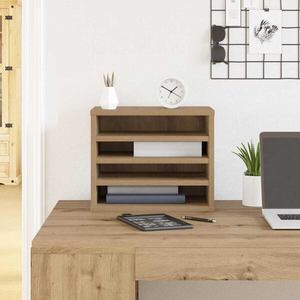 VidaXL Organizér na stůl 36 x 26 x 29,5 cm [848046] Barva: Bílá