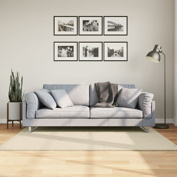 VidaXL Koberec HUARTE 100% polyester Plochá [375000] Barva: antracitová, Velikost: 120 x 120 cm