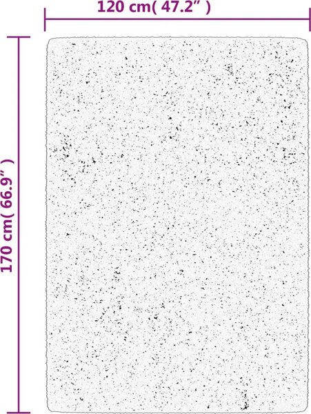 VidaXL Koberec HUARTE 100% polyester Plochá [375000] Barva: antracitová, Velikost: 120 x 120 cm