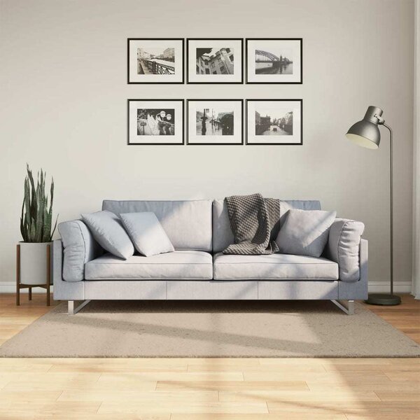 VidaXL Koberec HUARTE 100% polyester Plochá [375000] Barva: antracitová, Velikost: 120 x 120 cm